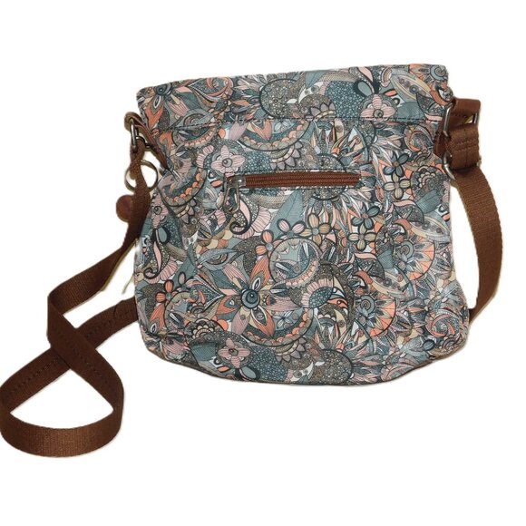Sakroots Recycled Eco Twill Foldover Crossbody Owl Keychain - Picture 4 of 12